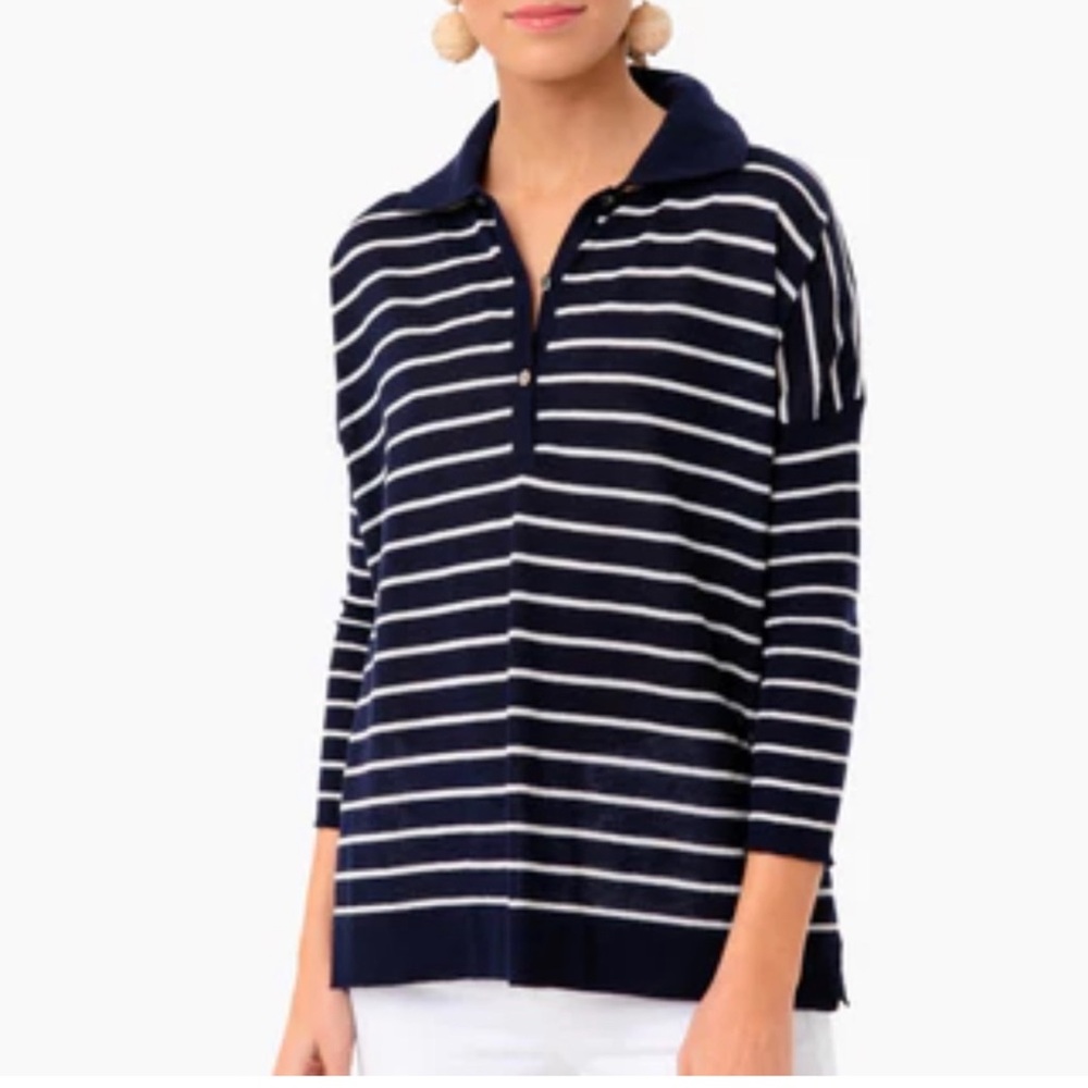 Tuckernuck Navy Knit Clayton Polo - XL/XXL - NWOT